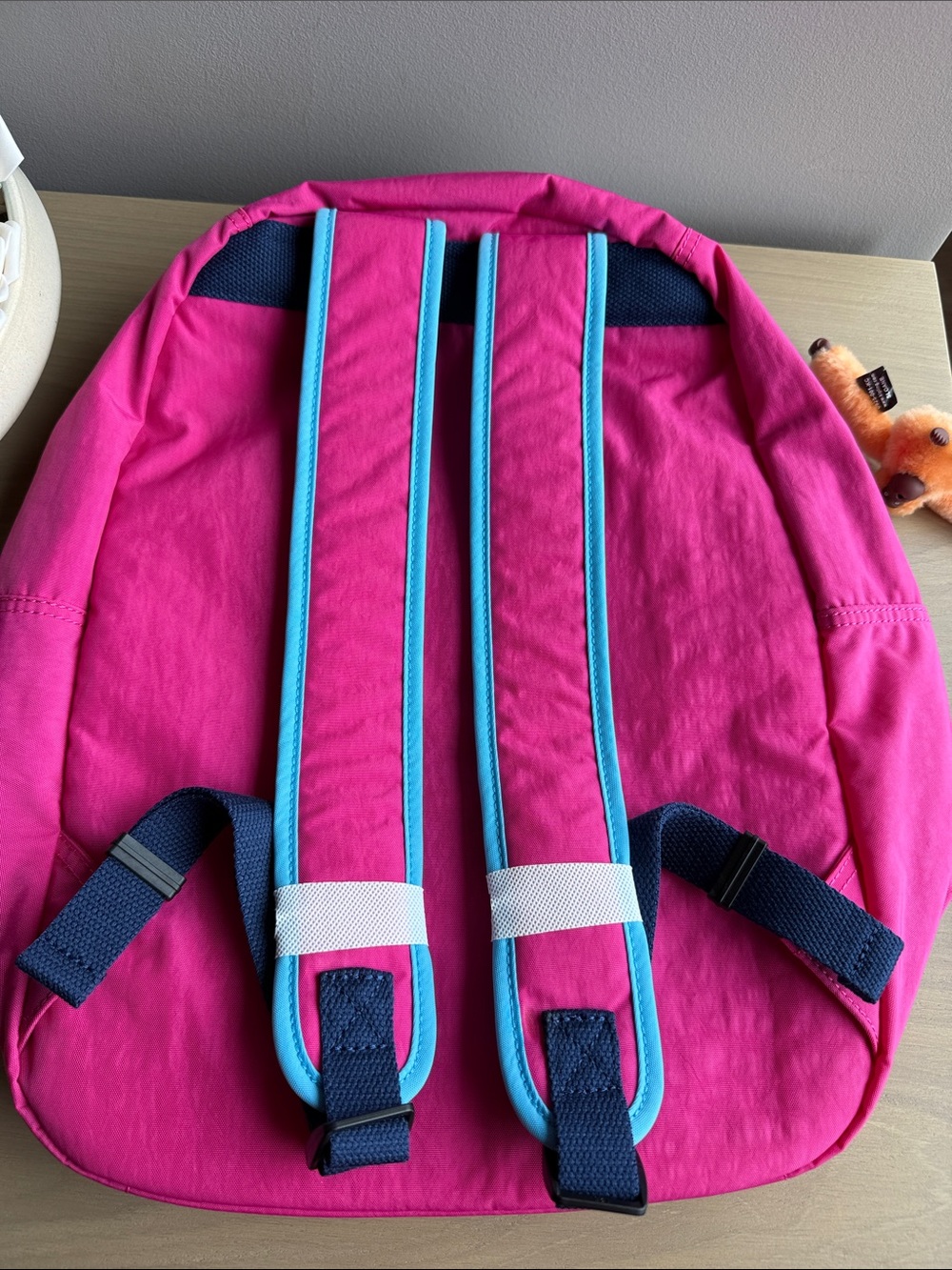 Kipling Seoul Backpack Azalea Pink Color Block NWT Lightweight School Travel Bag - Picture 6 of 7